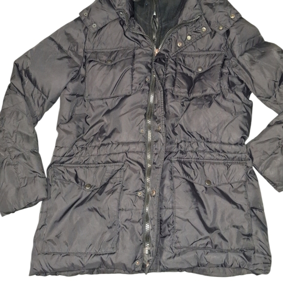 COLE HAAN SIGNATURE MEN'S Medium BLACK PUFFER JACKET COAT WITH REMOVABLE HOOD - Picture 5 of 14